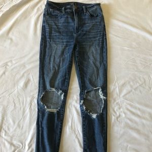 high rise super skinny jeans